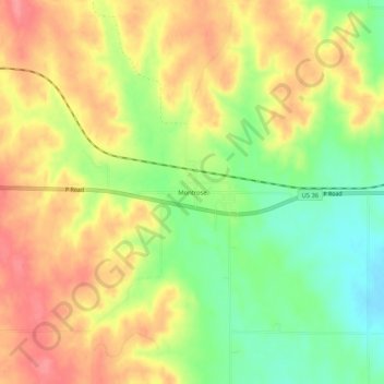 Montrose topographic map, elevation, terrain
