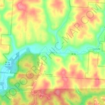 Starr topographic map, elevation, terrain