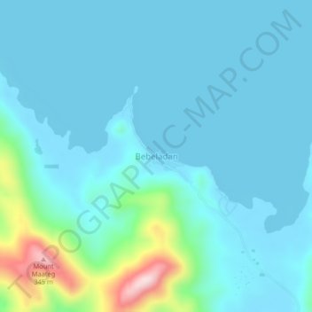 Bebeladan topographic map, elevation, terrain