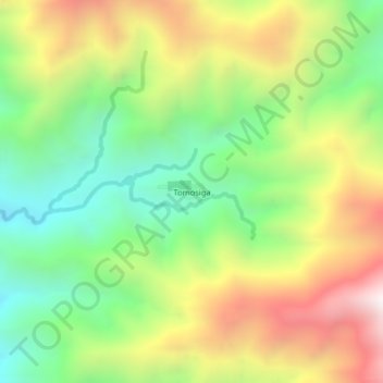 Tomosiga topographic map, elevation, terrain