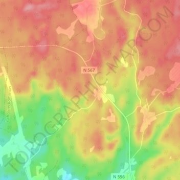 Plingshult topographic map, elevation, terrain