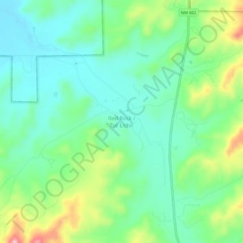 Red Rock topographic map, elevation, terrain
