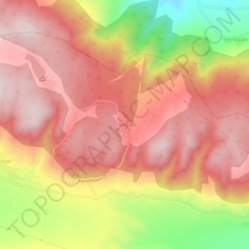 Ekincik topographic map, elevation, terrain