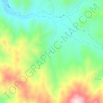 Burban topographic map, elevation, terrain