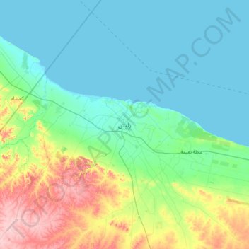 Zliten topographic map, elevation, terrain