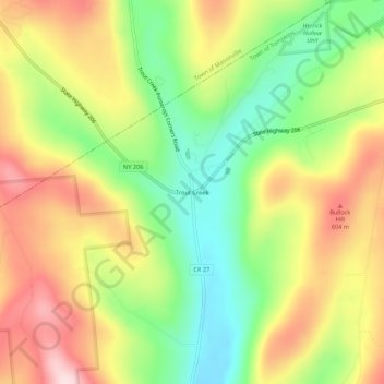 Trout Creek topographic map, elevation, terrain