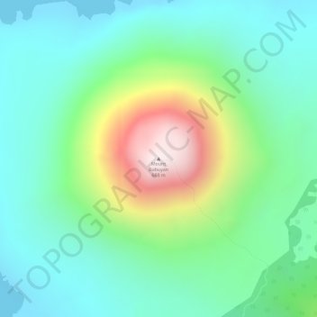 Mount Babuyan topographic map, elevation, terrain