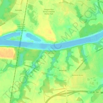 Lorewood Grove topographic map, elevation, terrain