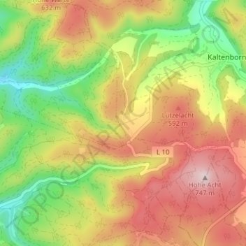 Hochacht topographic map, elevation, terrain