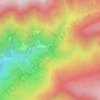 Twin Waterfalls topographic map, elevation, terrain