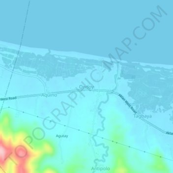 Ondoy topographic map, elevation, terrain