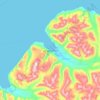 Longyearbyen topographic map, elevation, terrain