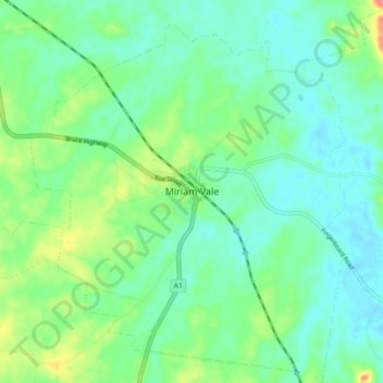 Miriam Vale topographic map, elevation, terrain