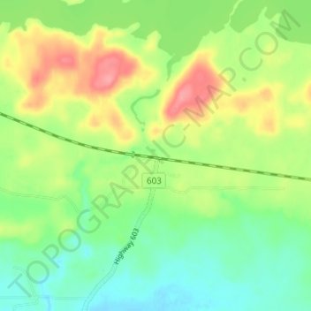 Dyment topographic map, elevation, terrain