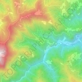 Vergemoli topographic map, elevation, terrain
