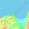 Al Hoceima topographic map, elevation, terrain
