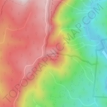 Pinnacle topographic map, elevation, terrain