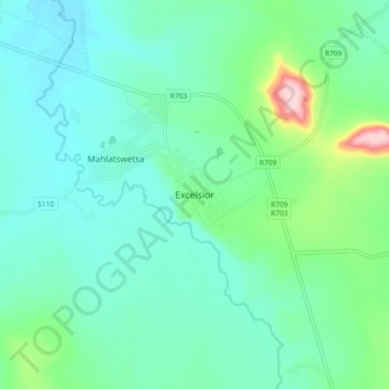 Excelsior topographic map, elevation, terrain