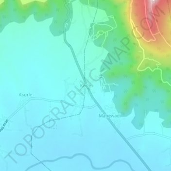 Kerle topographic map, elevation, terrain