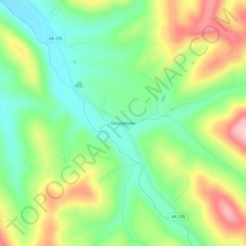 Georgetown topographic map, elevation, terrain