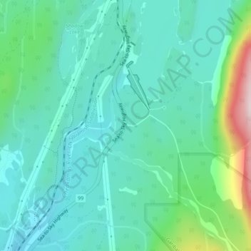 Garibaldi topographic map, elevation, terrain