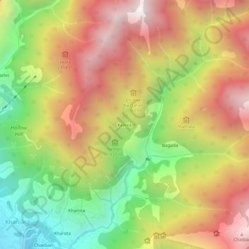 Kembli topographic map, elevation, terrain