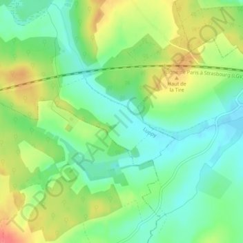 Bois Goriot topographic map, elevation, terrain