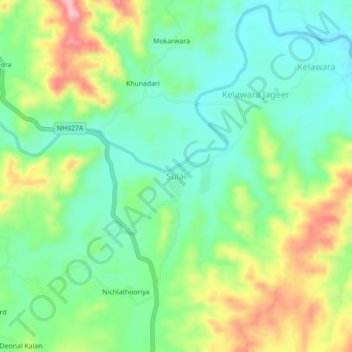 Sulai topographic map, elevation, terrain