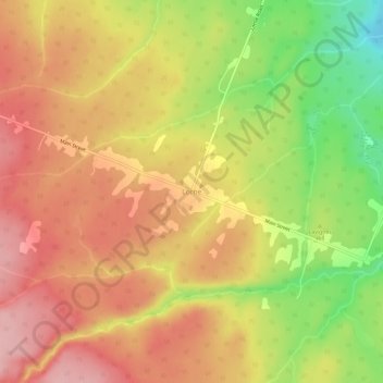 Lorne topographic map, elevation, terrain