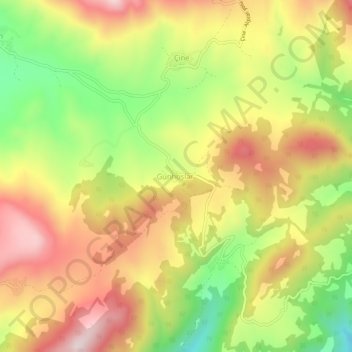 Günhoşlar topographic map, elevation, terrain