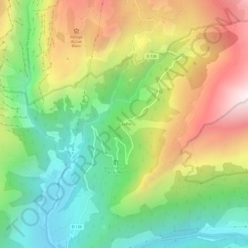 Le Suffet topographic map, elevation, terrain