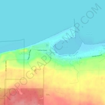 Grand Marais topographic map, elevation, terrain