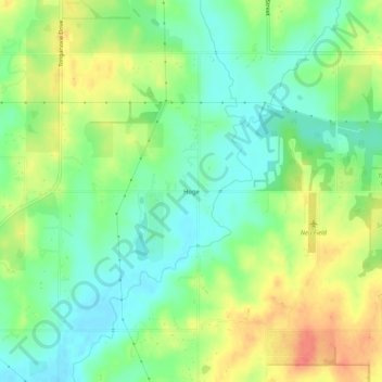 Hoge topographic map, elevation, terrain