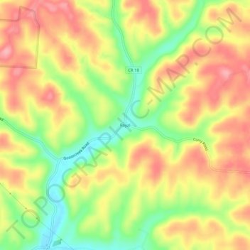 Royal topographic map, elevation, terrain