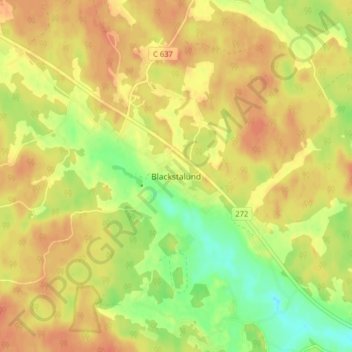 Blackstalund topographic map, elevation, terrain