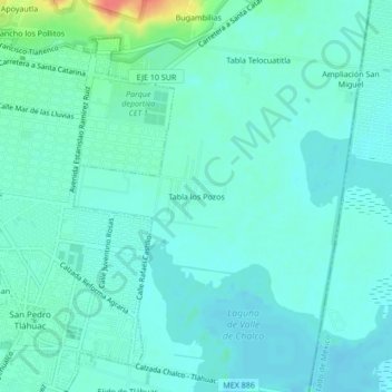 Tabla los Pozos topographic map, elevation, terrain