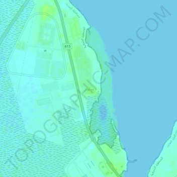Salwa topographic map, elevation, terrain