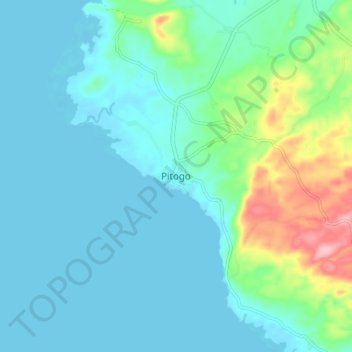 Pitogo topographic map, elevation, terrain