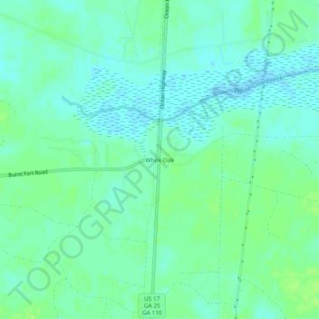 White Oak topographic map, elevation, terrain