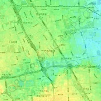 Qinghe topographic map, elevation, terrain