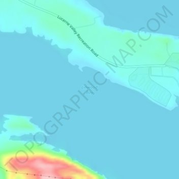 Linwood Bay topographic map, elevation, terrain