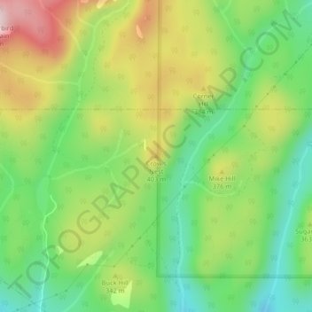 Crow's Nest topographic map, elevation, terrain