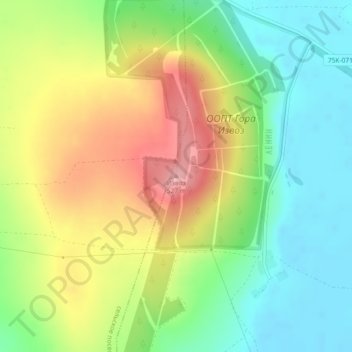 Извоз topographic map, elevation, terrain