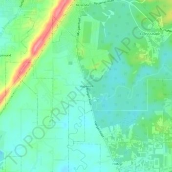 Hopewell topographic map, elevation, terrain