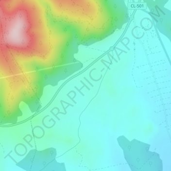 Cañada de las Fuentes topographic map, elevation, terrain