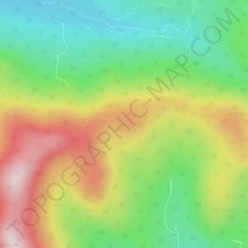 Kibby Mountain topographic map, elevation, terrain