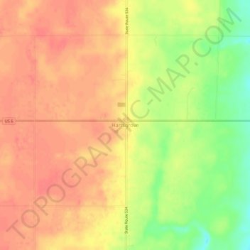 Hartsgrove topographic map, elevation, terrain