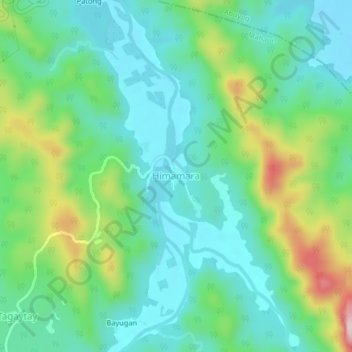 Himamara topographic map, elevation, terrain