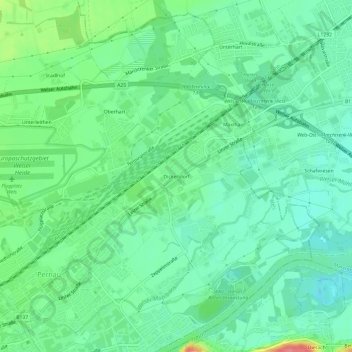 Dickerldorf topographic map, elevation, terrain