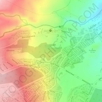 Kupapaʻu Hill topographic map, elevation, terrain